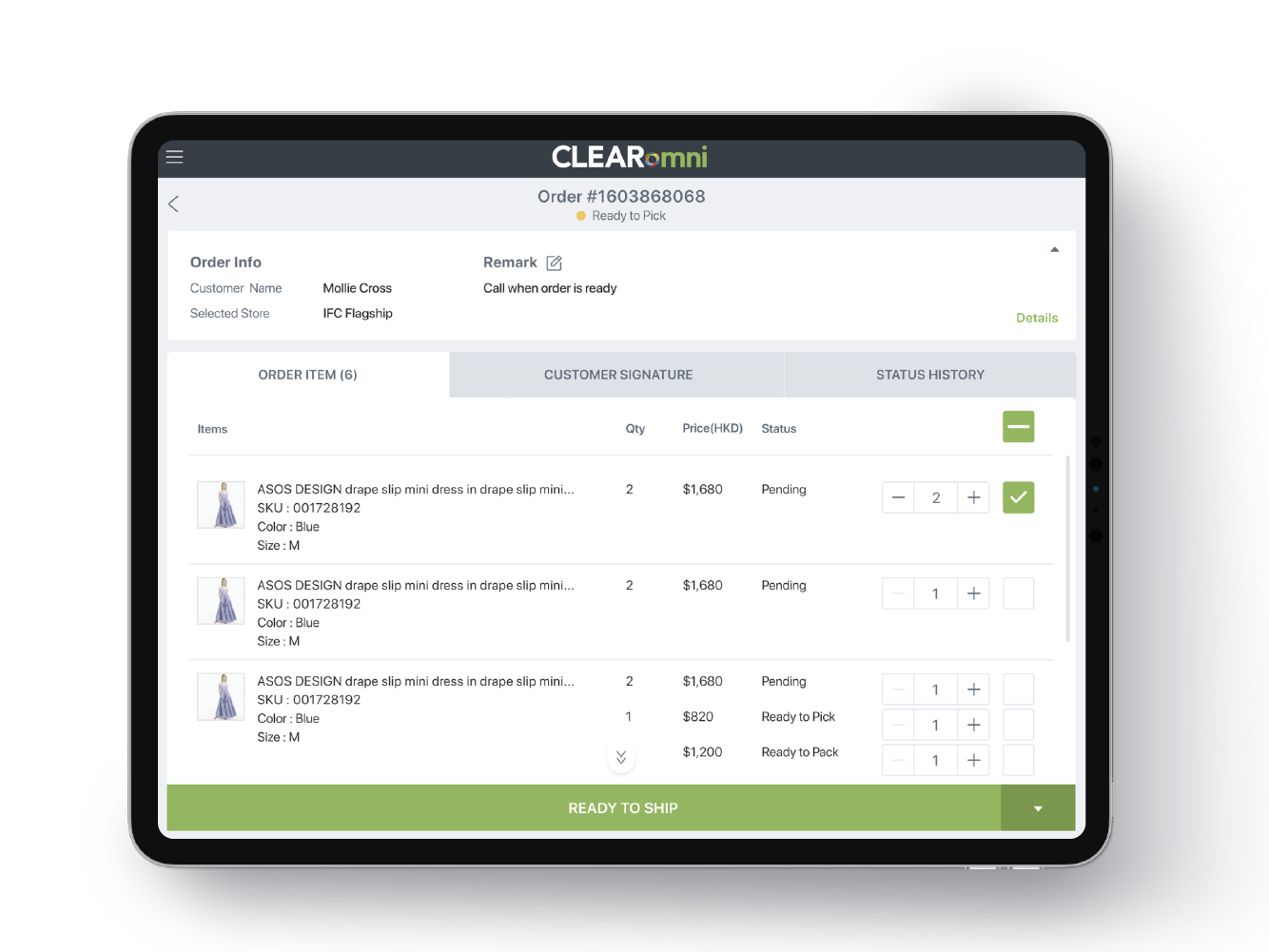 OMS supplier fulfilment dashboard